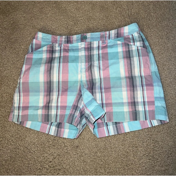 sonoma lifestyle blue & purple plaid shorts size 8 - Picture 3 of 6